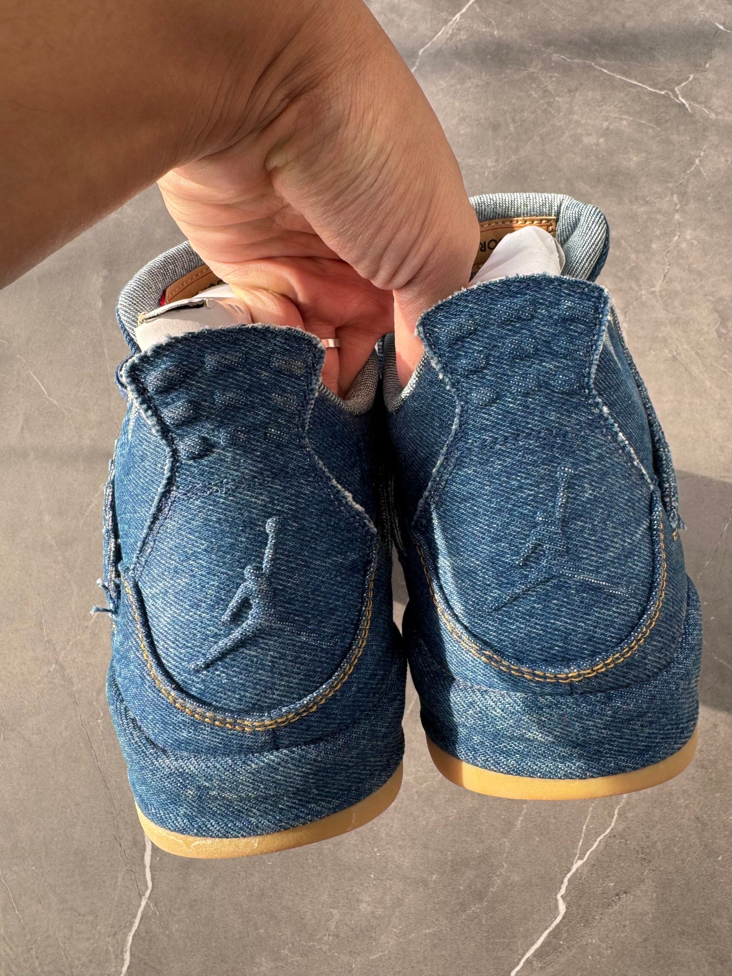 Air Jordan 4 Levi's Blue Denim Blank Tag