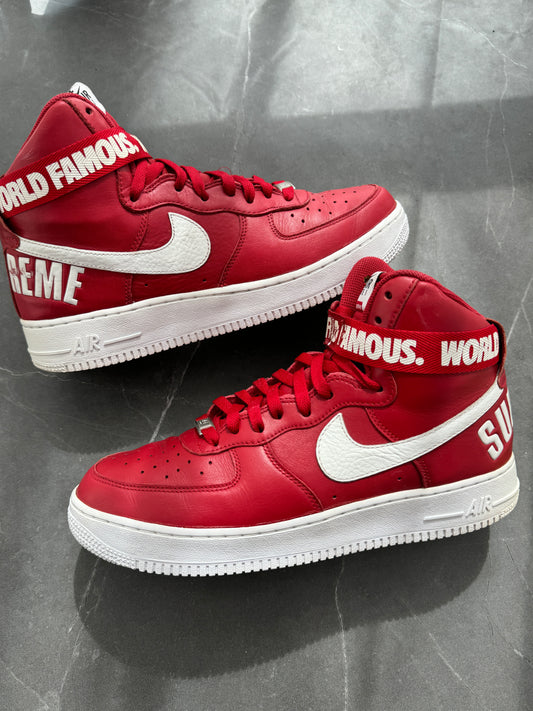 Air Force 1 High Supreme Red World Famous 2014 US10 Lot2