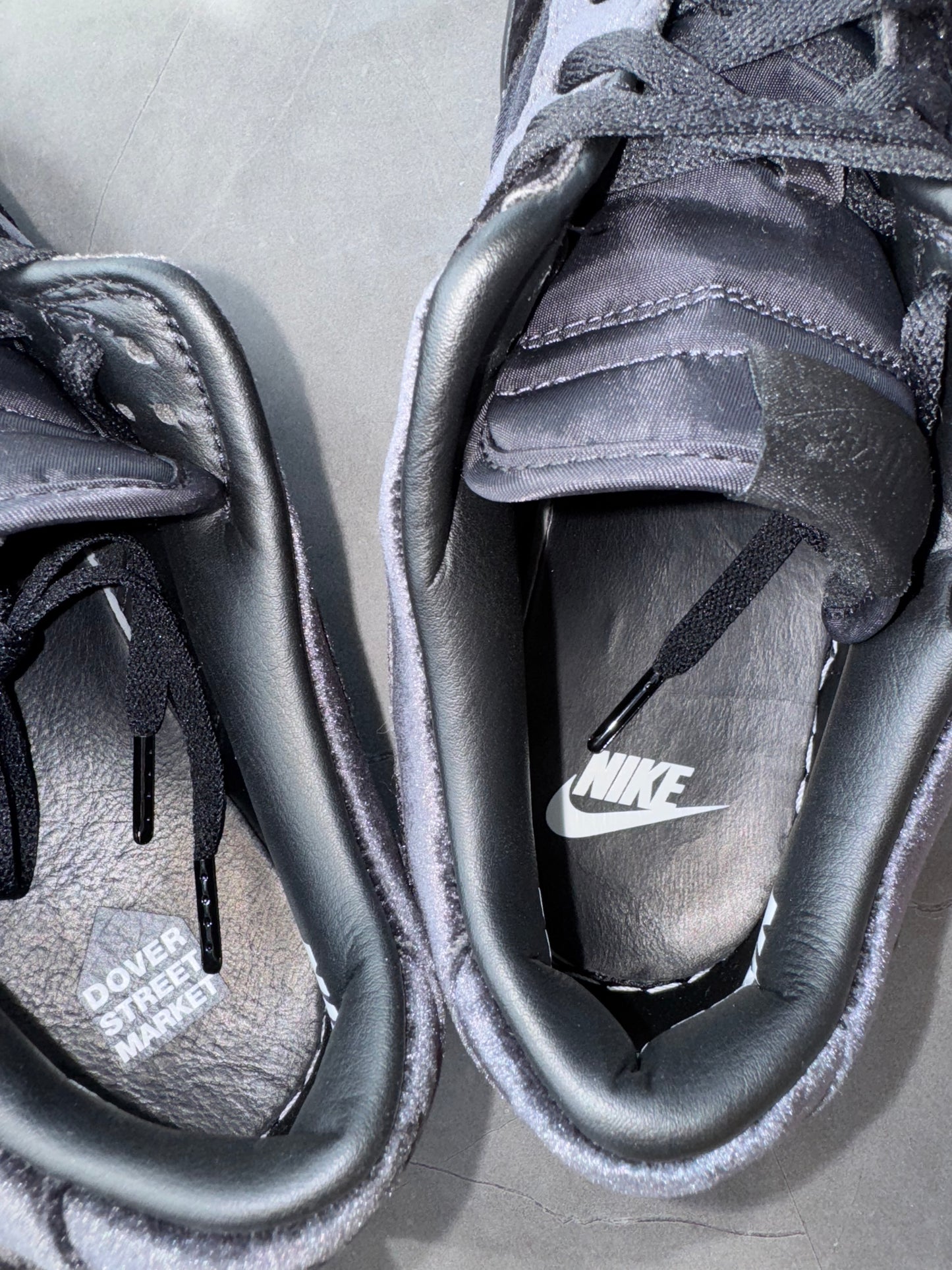 Dunk Low Dover Street Market Triple Black Velvet