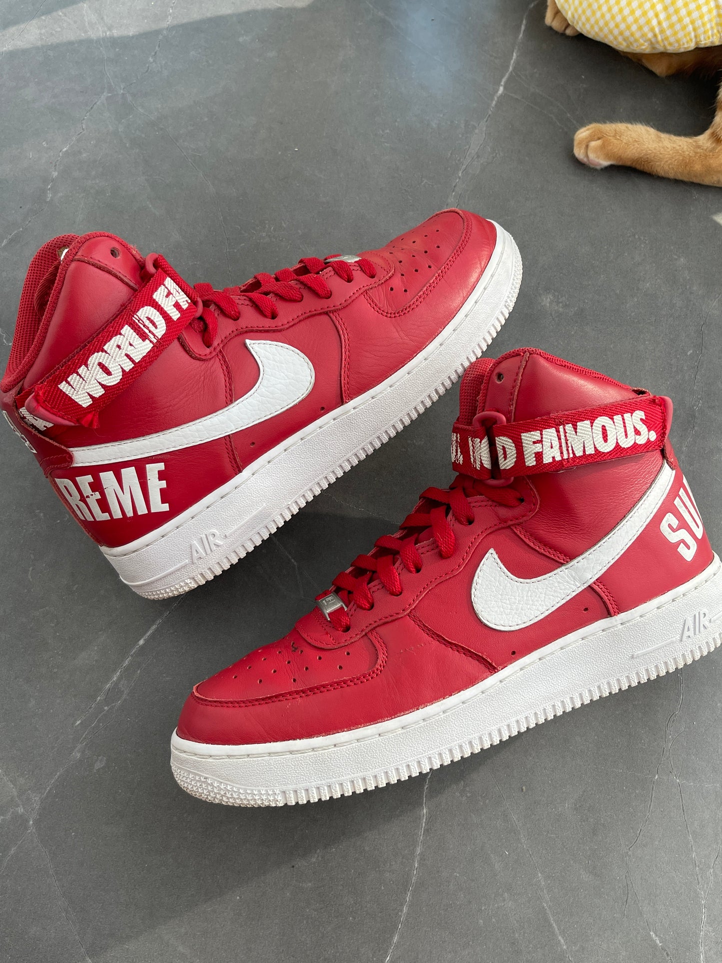 Air Force 1 High Supreme World Famous Red 2014 US8.5