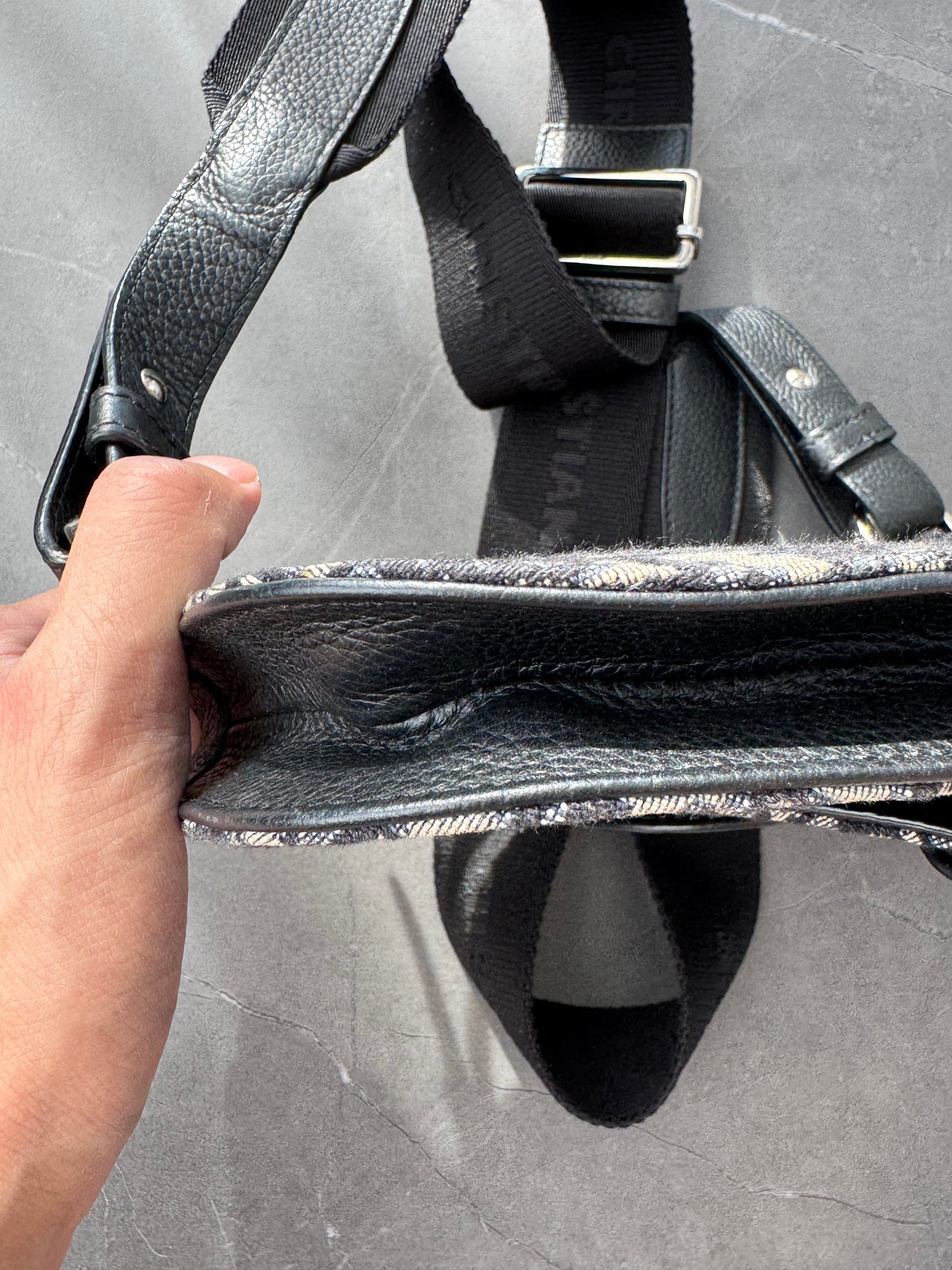 Dior Oblique Saddle Bag Black