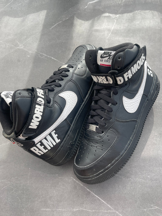 Air Force 1 High Supreme World Famous Black US8