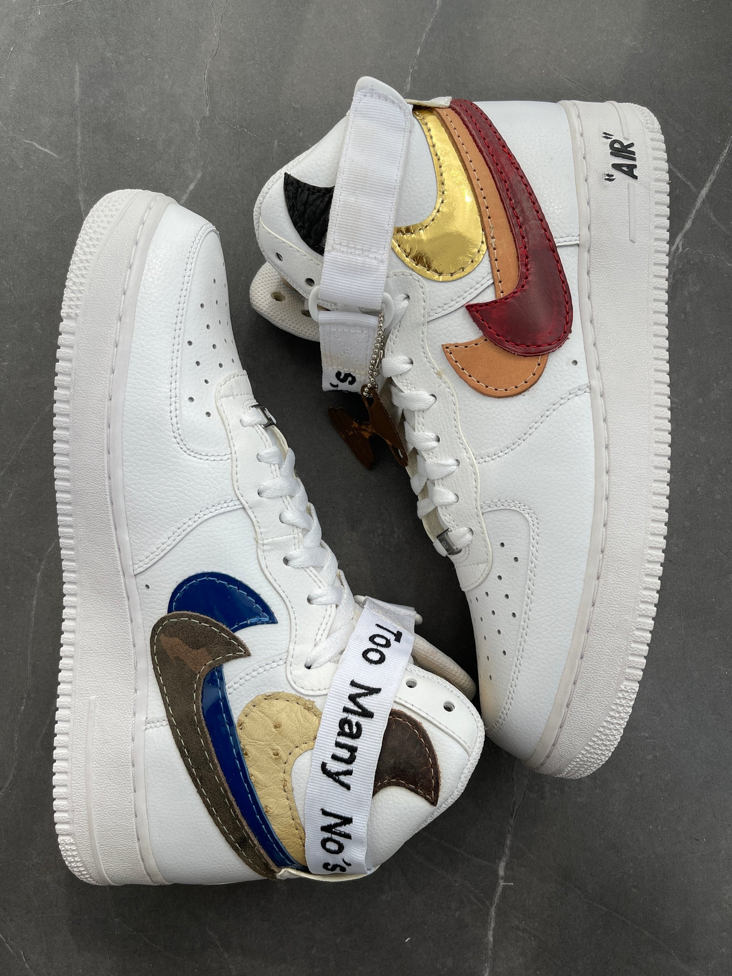 Air Force 1 High x "John Geiger" x "The Shoe Surgeon" "Misplaced Checks"