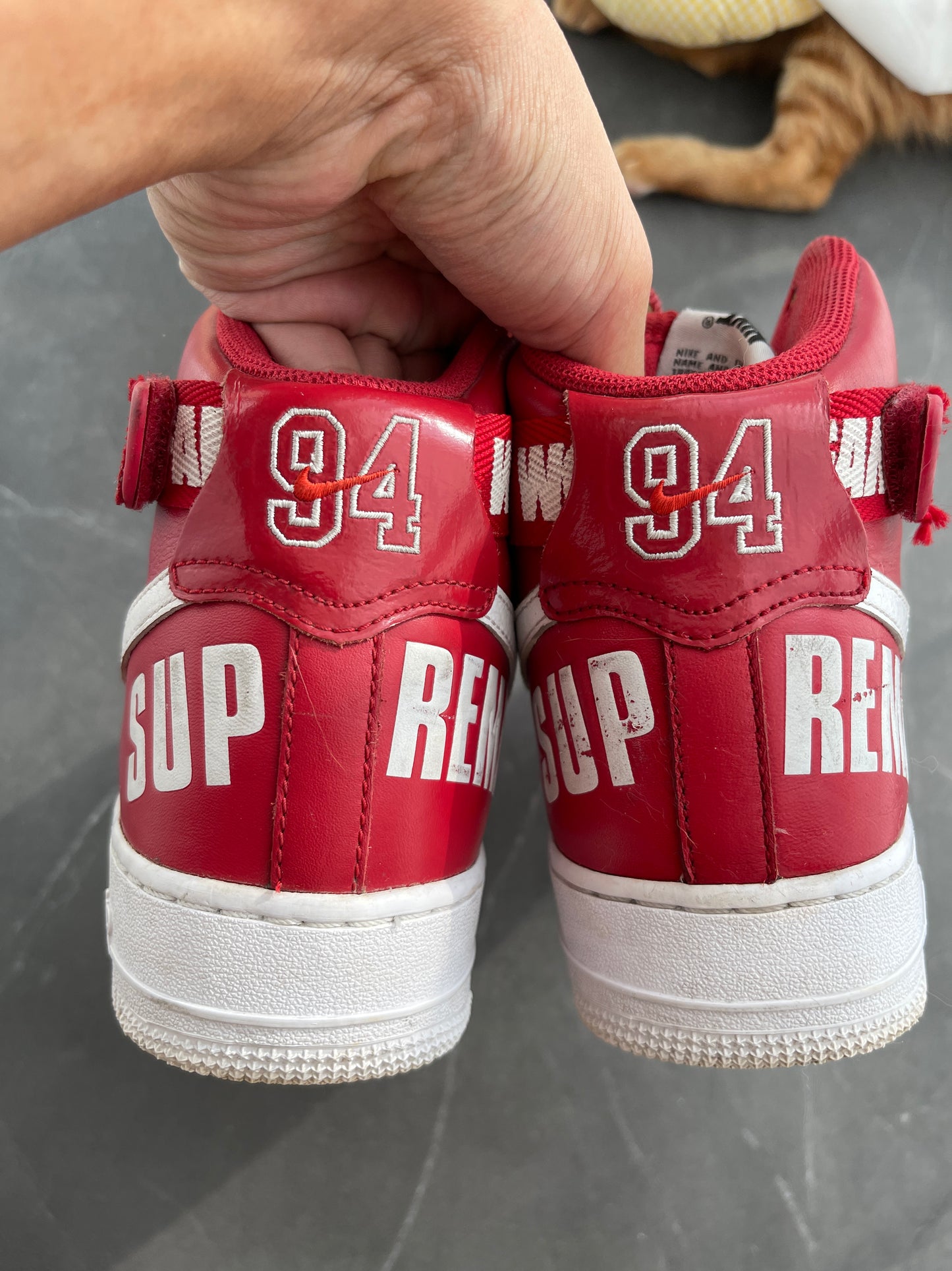 Air Force 1 High Supreme World Famous Red 2014 US8.5