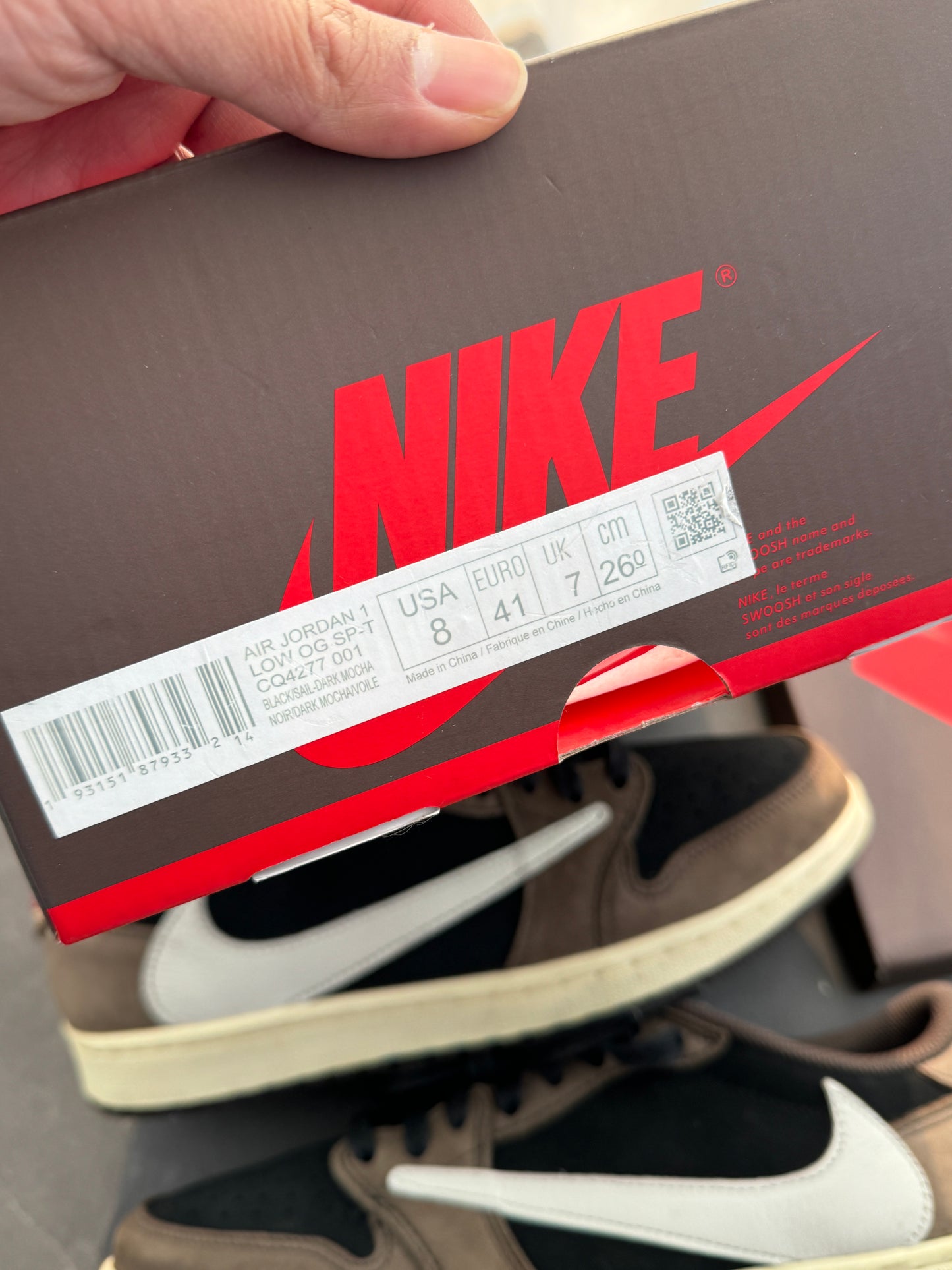 Air Jordan 1 Low Travis Scott Mocha US8