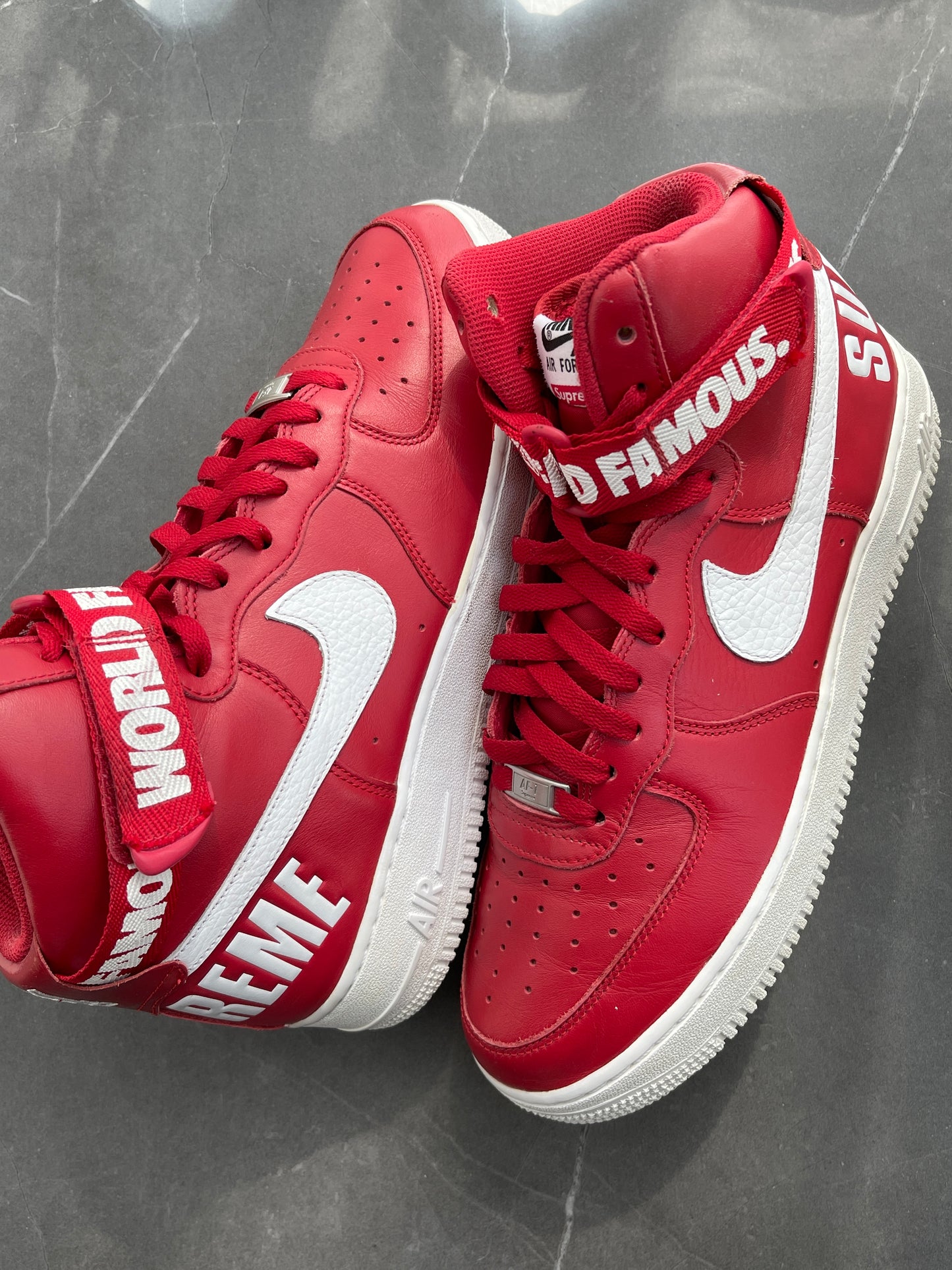 Air Force 1 High Supreme Red World Famous 2014 US10 Lot1