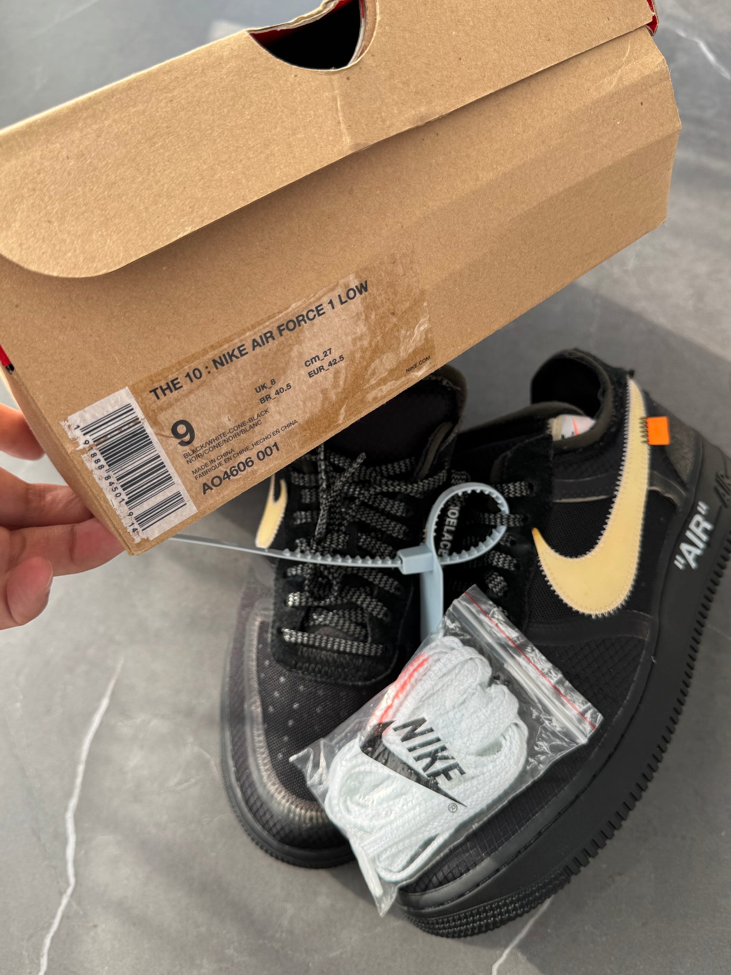 Air Force 1 Low Off-White Black White US9