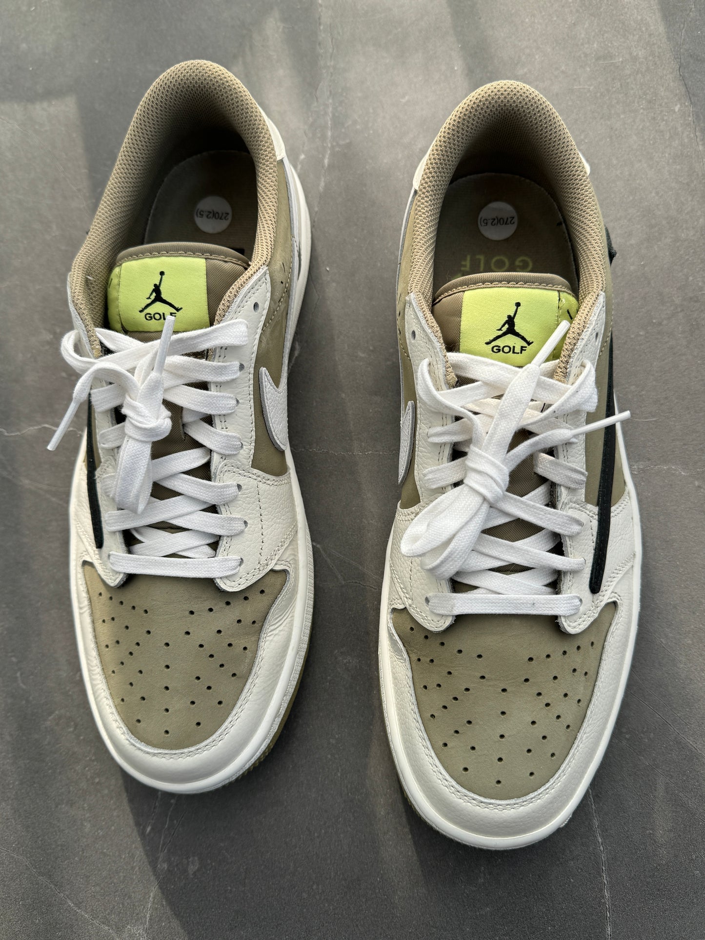 Air Jordan 1 Low Golf Travis Scott Neutral Olive