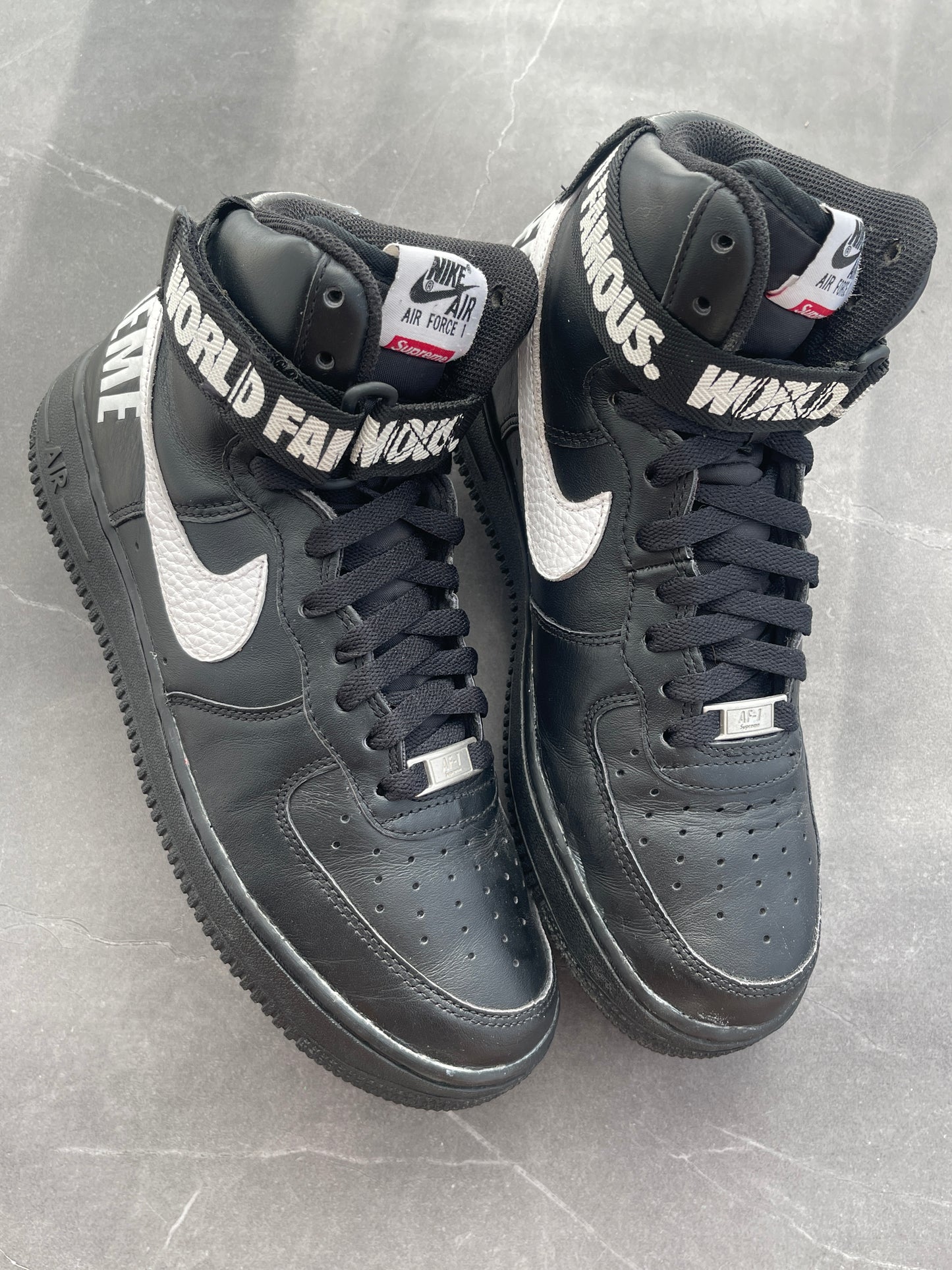 Air Force 1 High Supreme World Famous Black US8