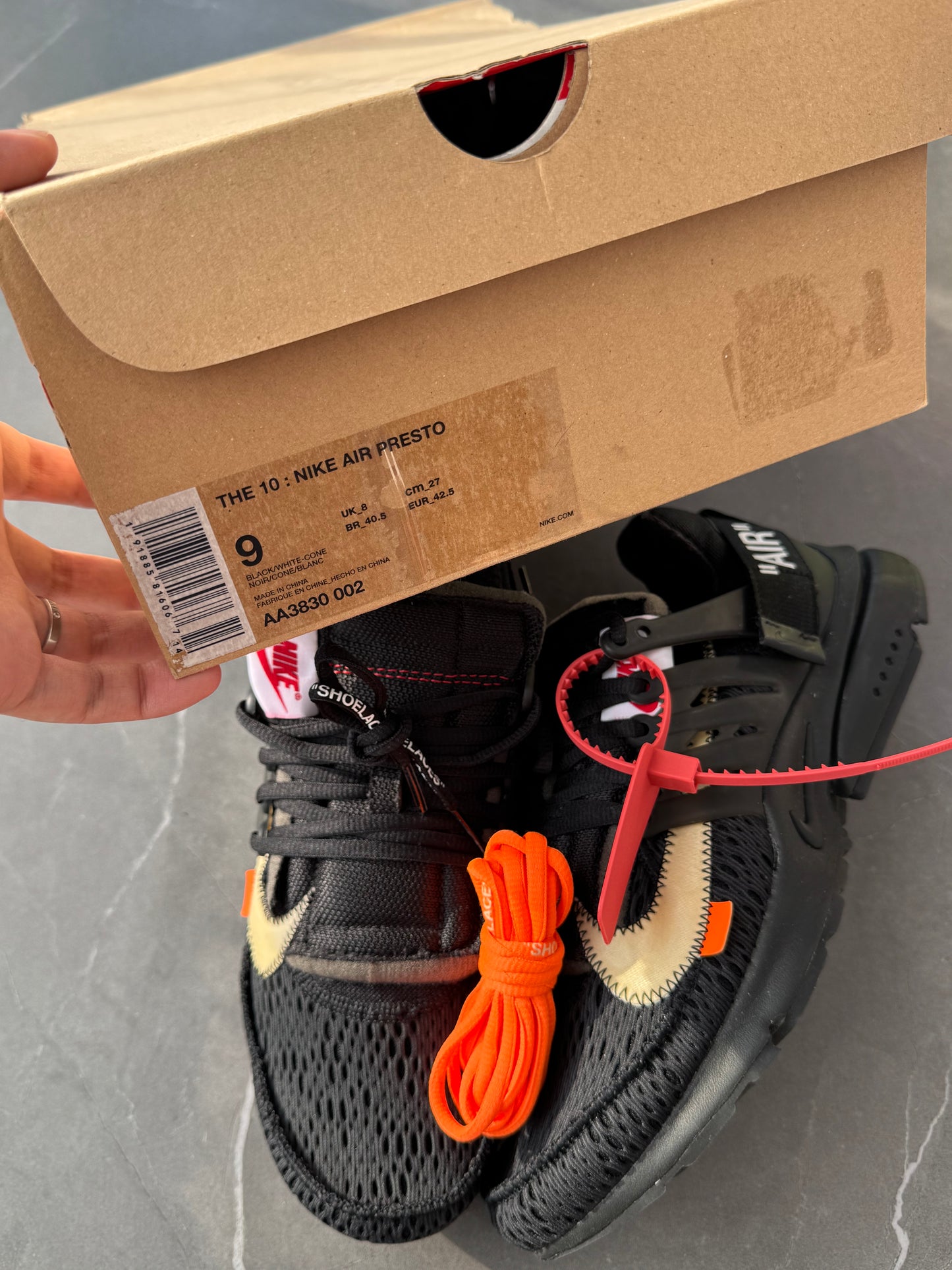 Nike Air Presto Off-White Black US9