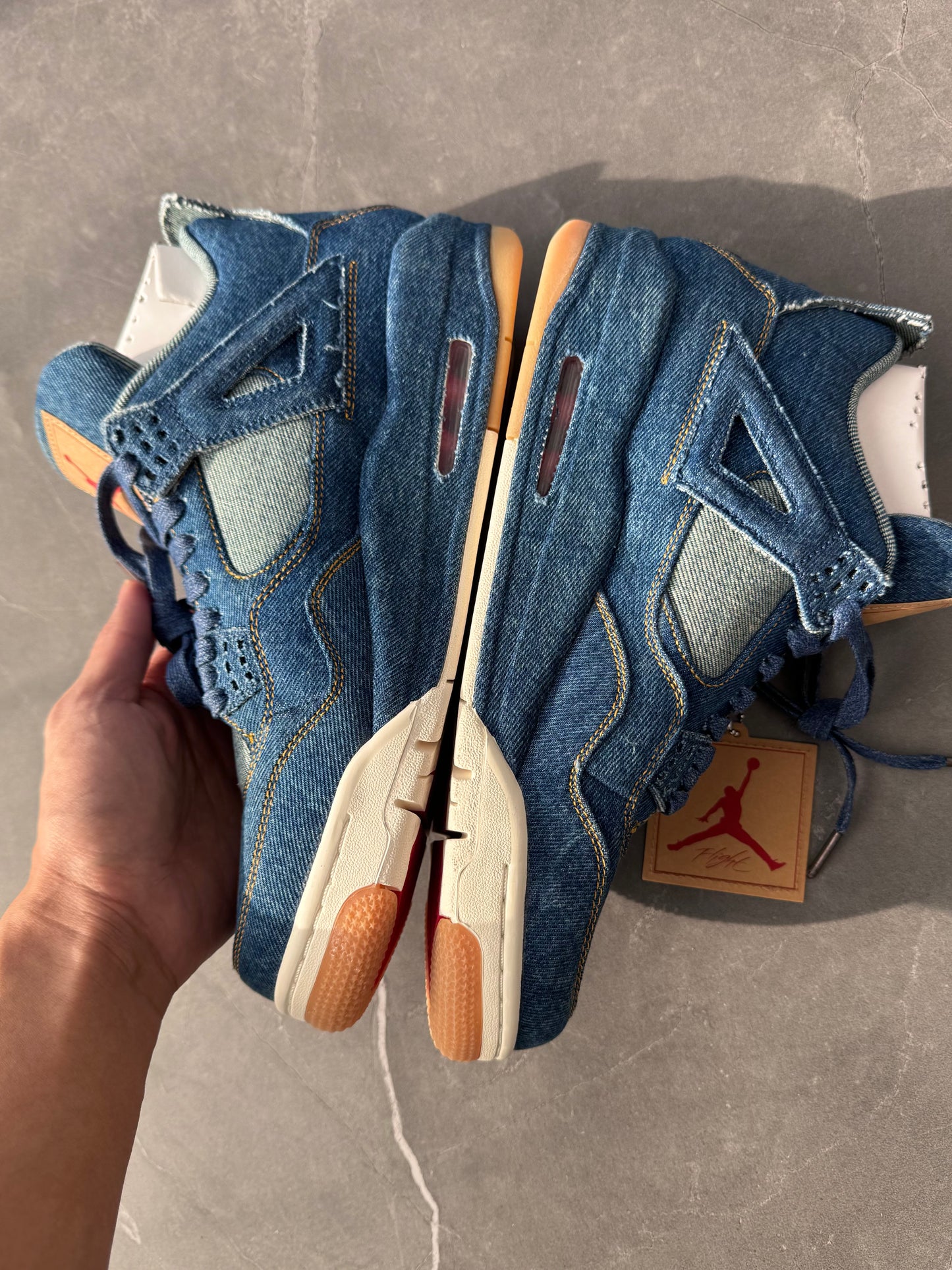 Air Jordan 4 Levi's Blue Denim Blank Tag