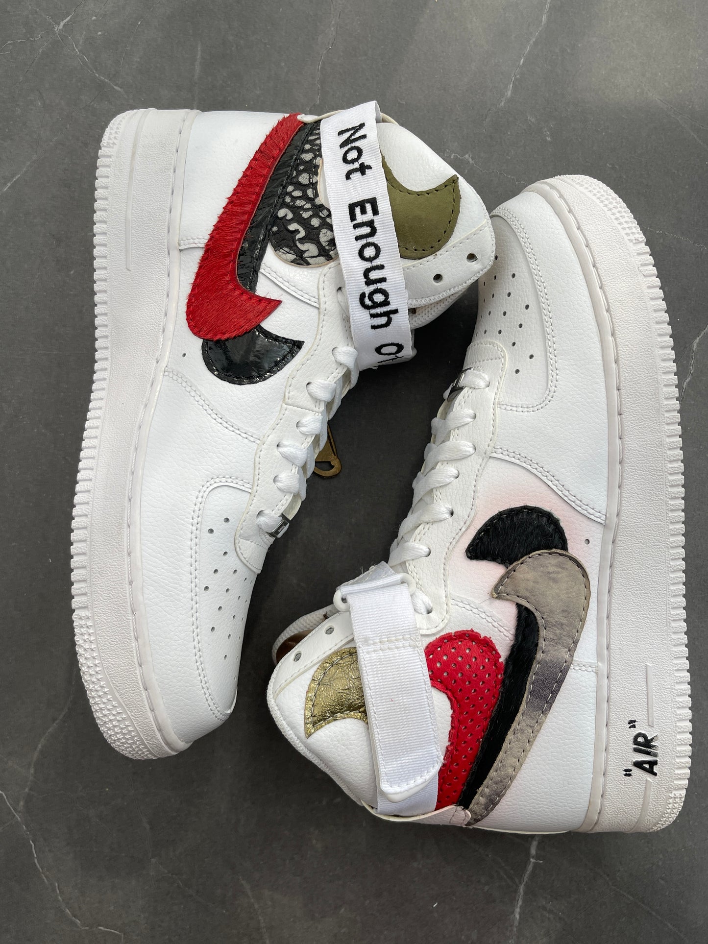 Air Force 1 High x "John Geiger" x "The Shoe Surgeon" "Misplaced Checks"