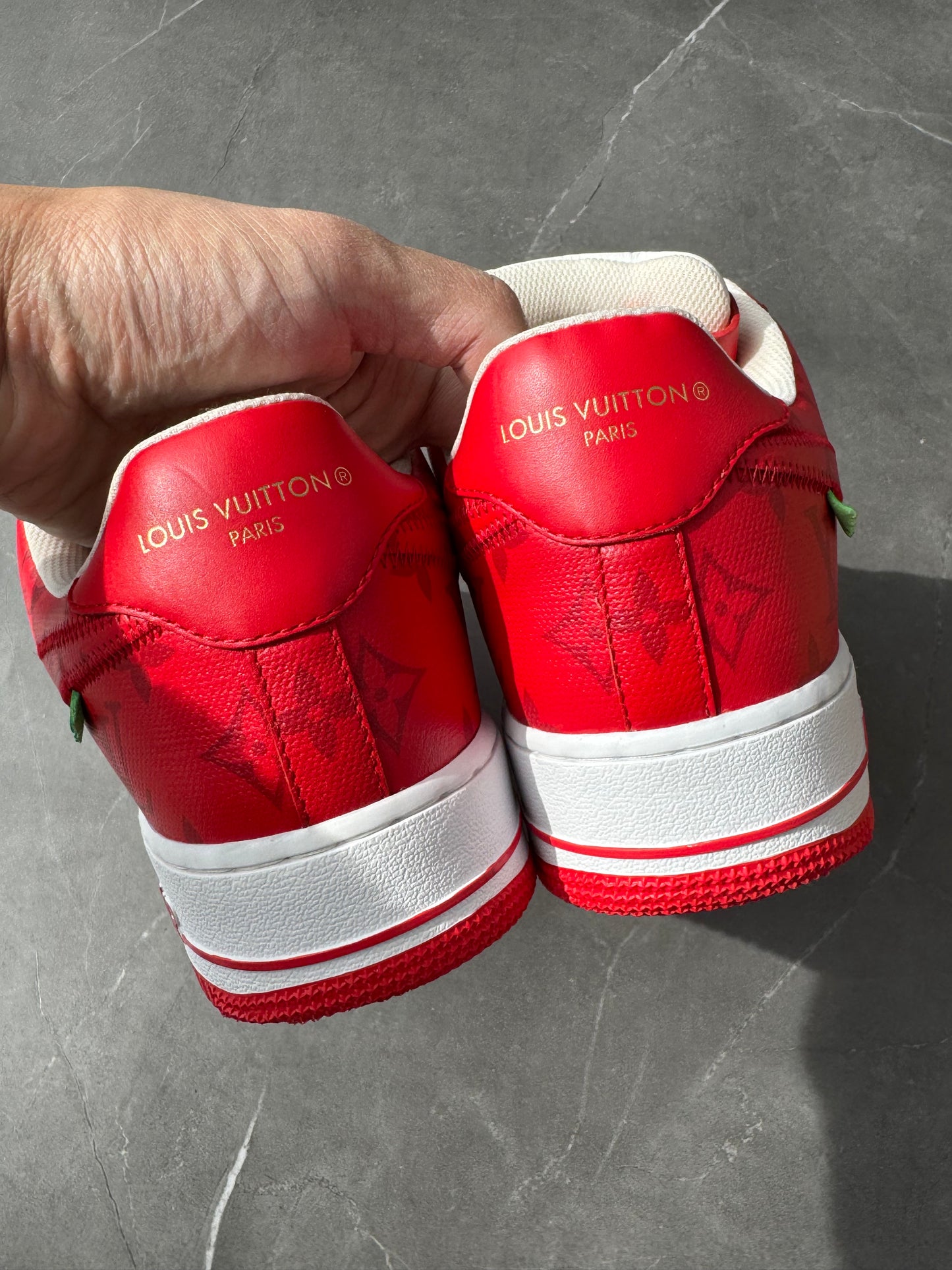 Louis Vuitton Air Force 1 Low By Virgil Abloh White Red