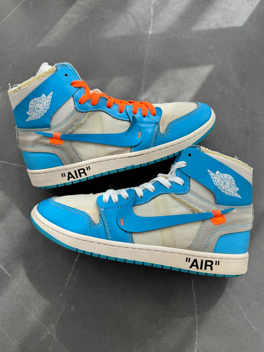 Air Jordan 1 High Off-White University Blue US10