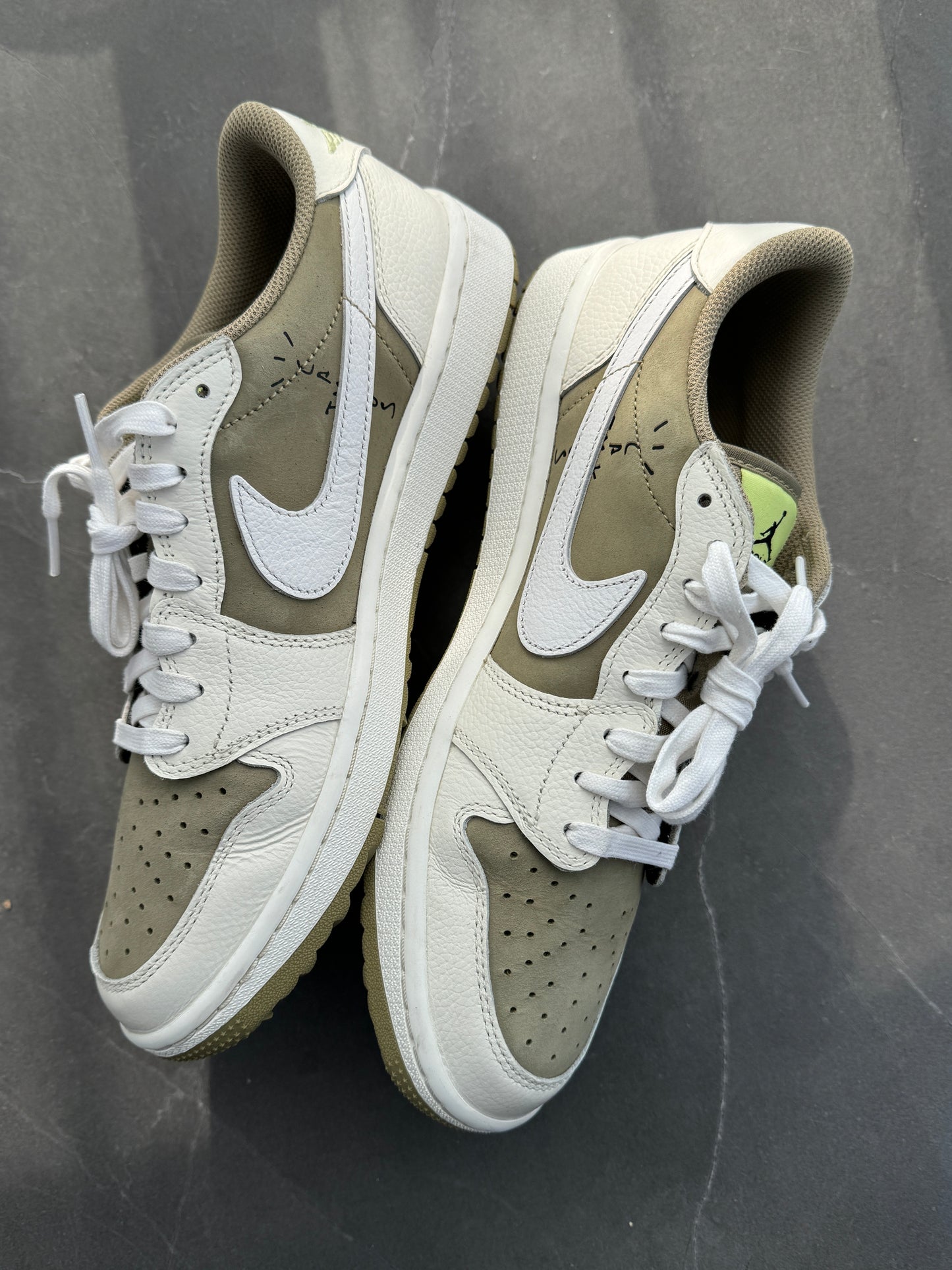 Air Jordan 1 Low Golf Travis Scott Neutral Olive