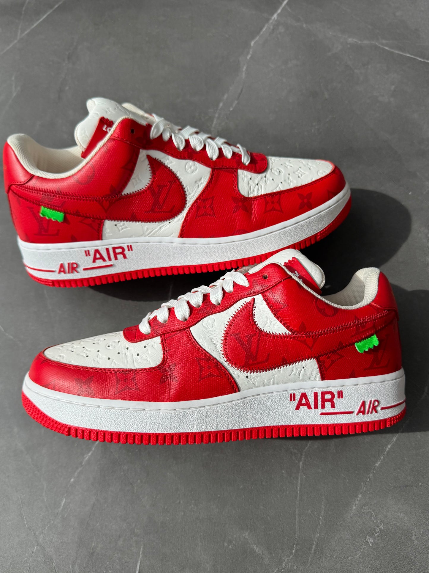 Louis Vuitton Air Force 1 Low By Virgil Abloh White Red