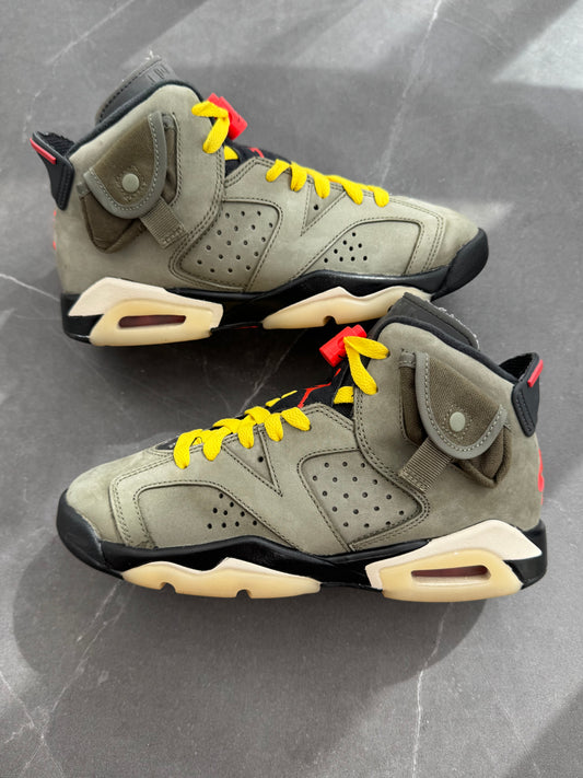 Air Jordan 6 Travis Scott Olive US4