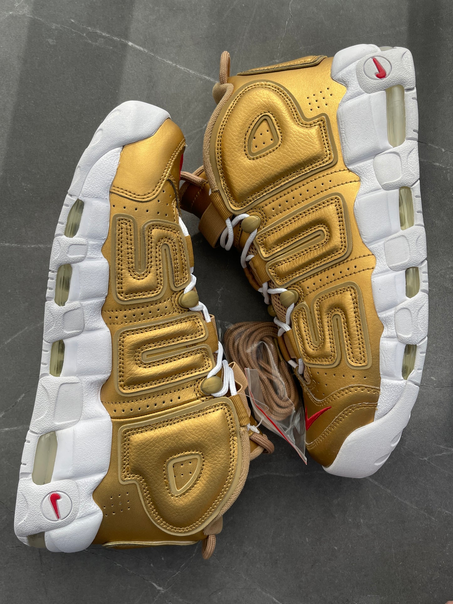 Nike Air More Uptempo Supreme Suptempo Gold US10.5