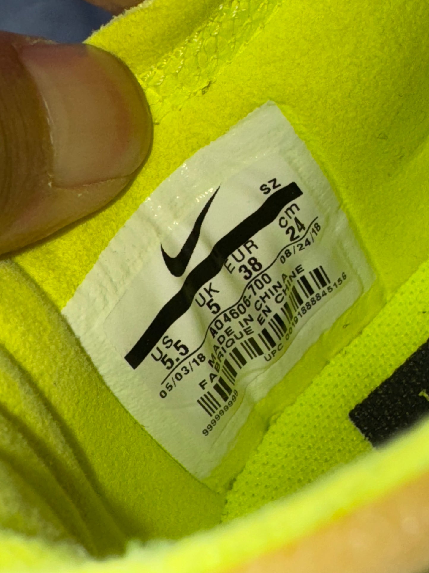Air Force 1 Low Off-White Volt Sample US5.5
