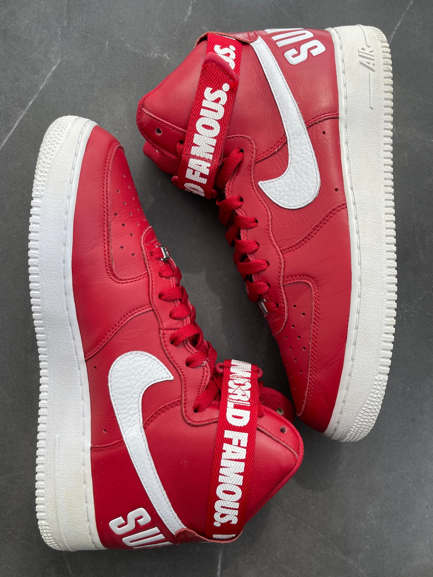 Air Force 1 High Supreme Red World Famous 2014 US10 Lot1