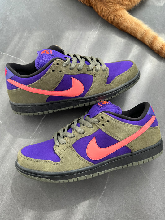 Dunk Low Pro SB Olive Atomic Red 2013