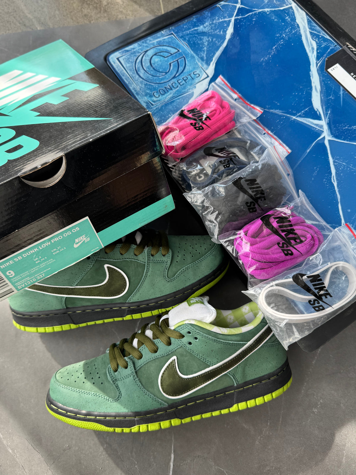 Dunk Low Pro SB Green Lobster Special Box US9