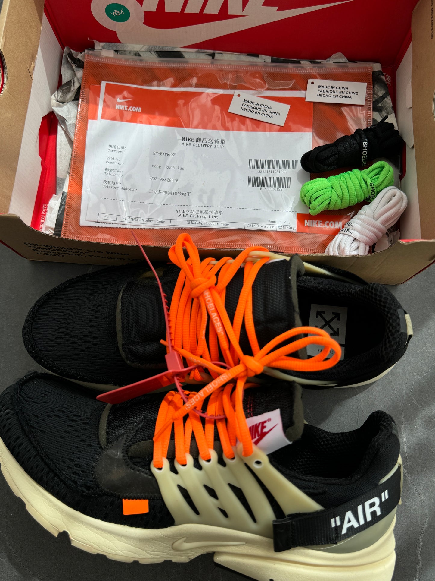 Nike Air Presto Off-White The Ten US12