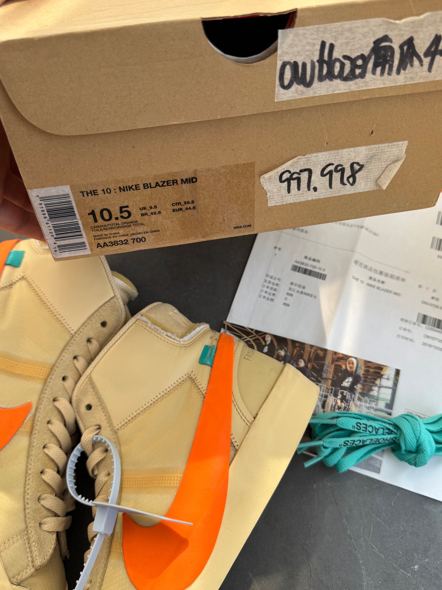 Nike Blazer Mid Off-White All Halloween Eve US10.5