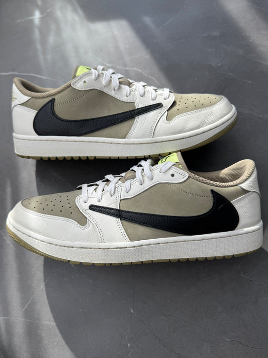 Air Jordan 1 Low Golf Travis Scott Netural Olive
