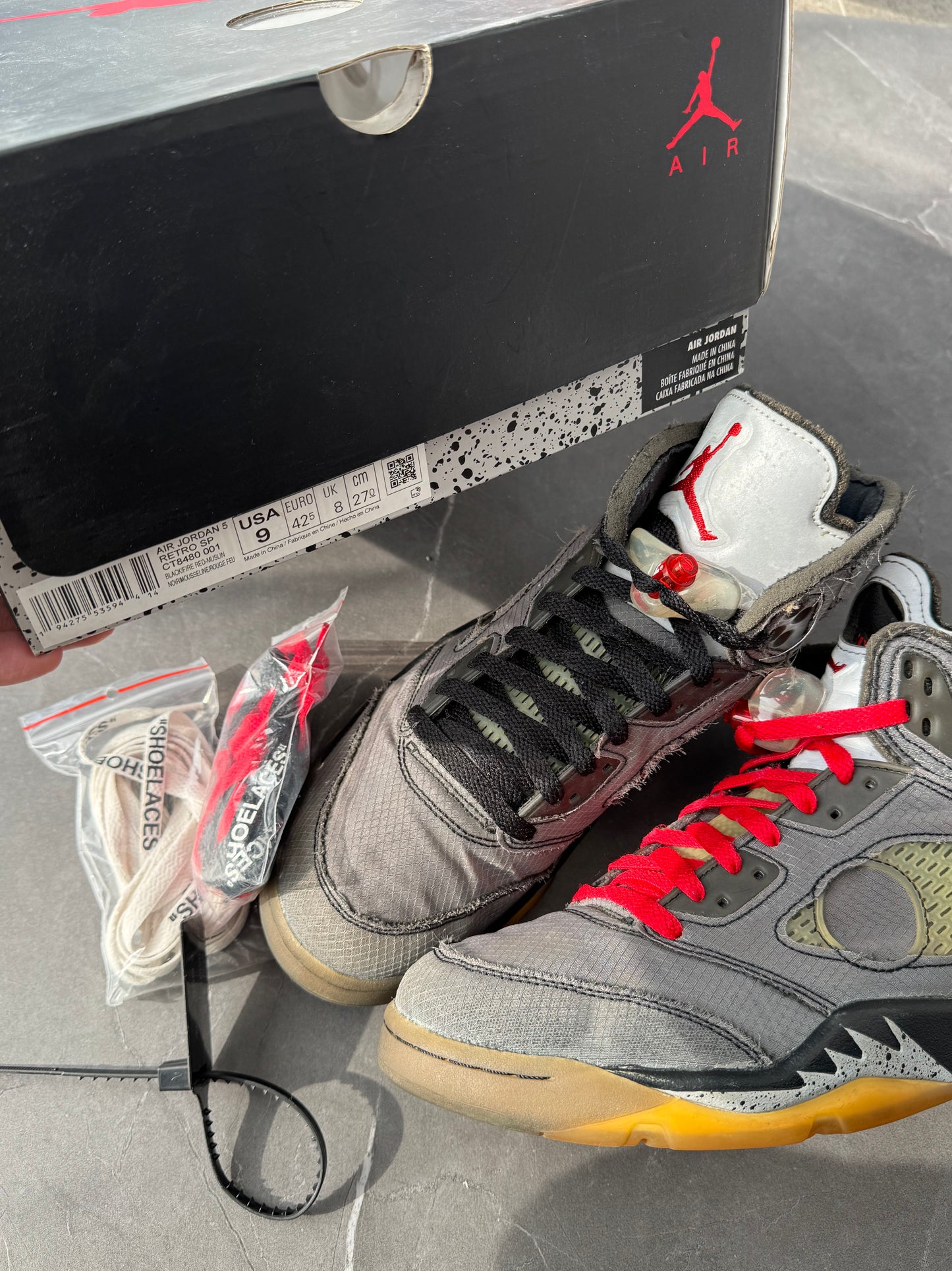Air Jordan 5 Off-White Muslin US9