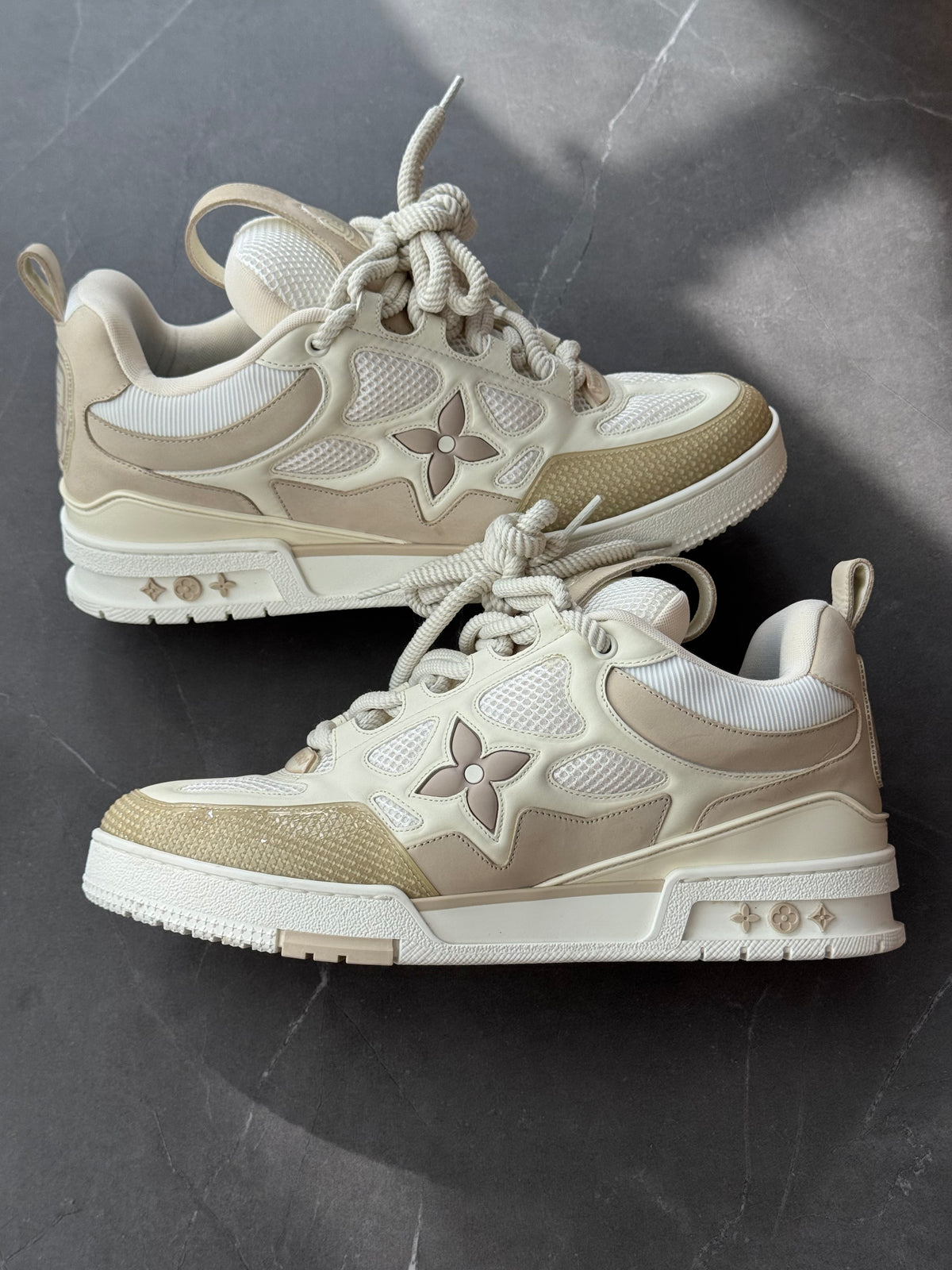 Louis Vuitton Skate Sneaker Beige White