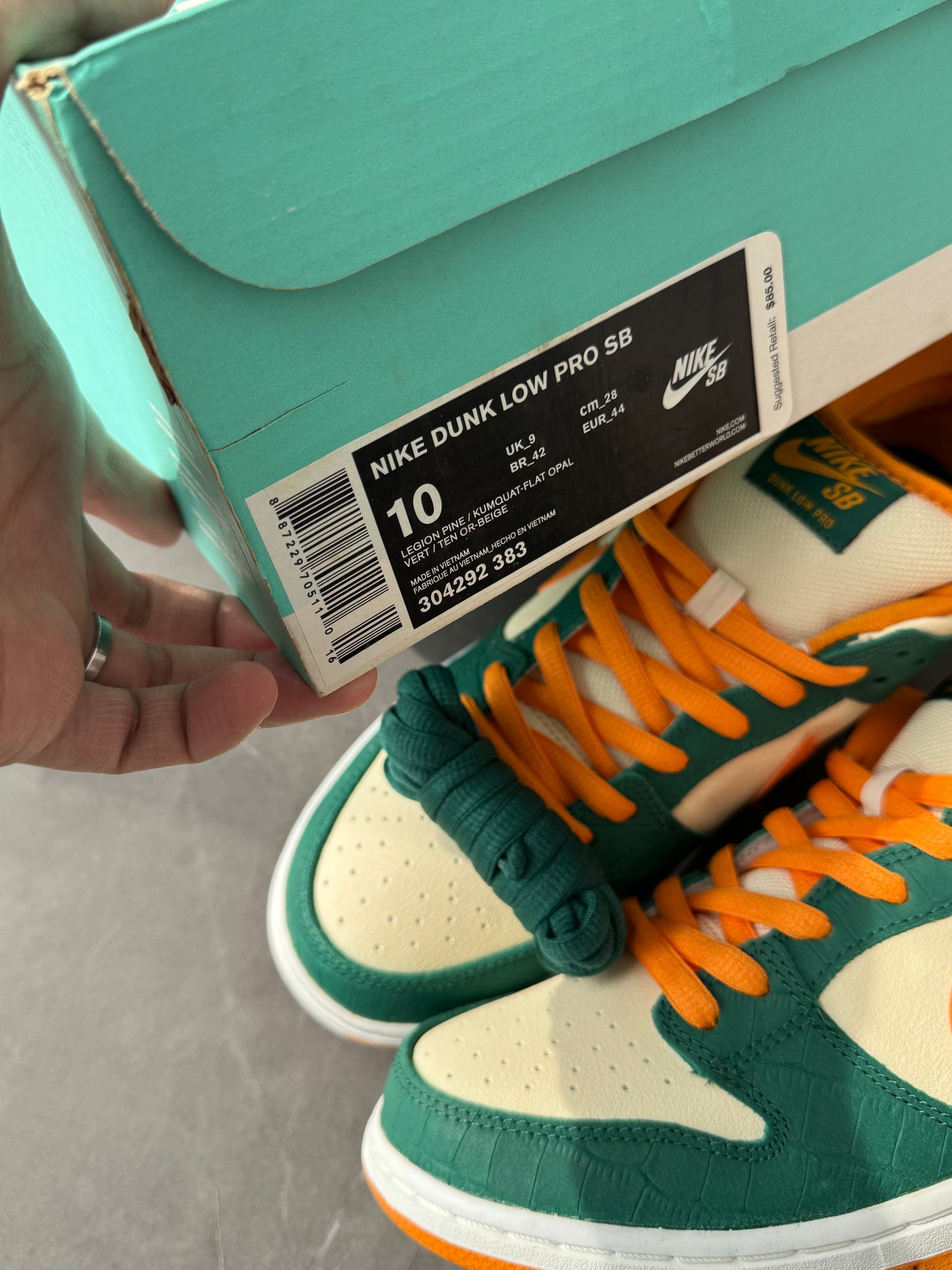 Dunk Low Pro SB Legion Pine Kumquat 2014 US10