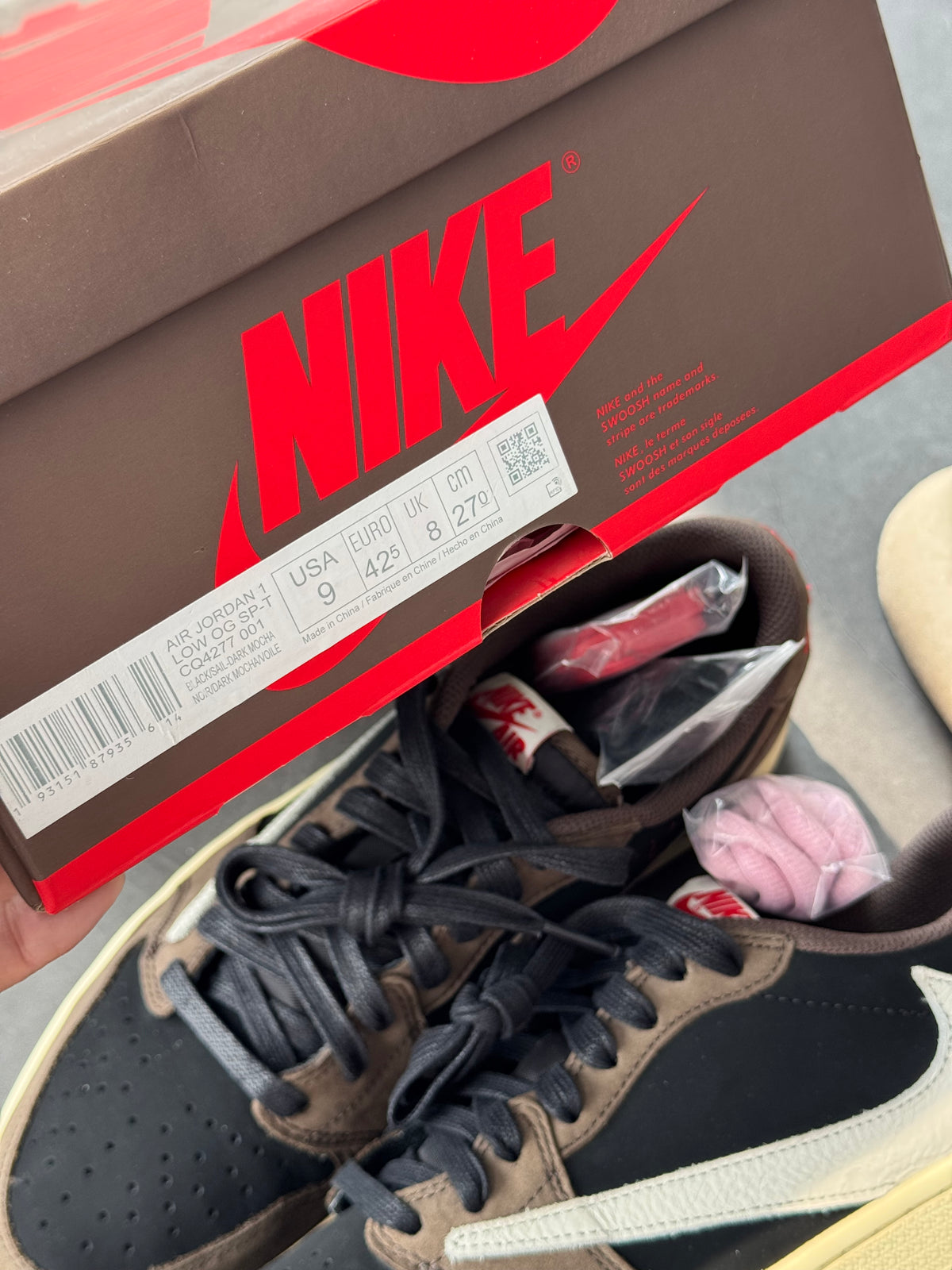 Air Jordan 1 Low Travis Scott Mocha US9