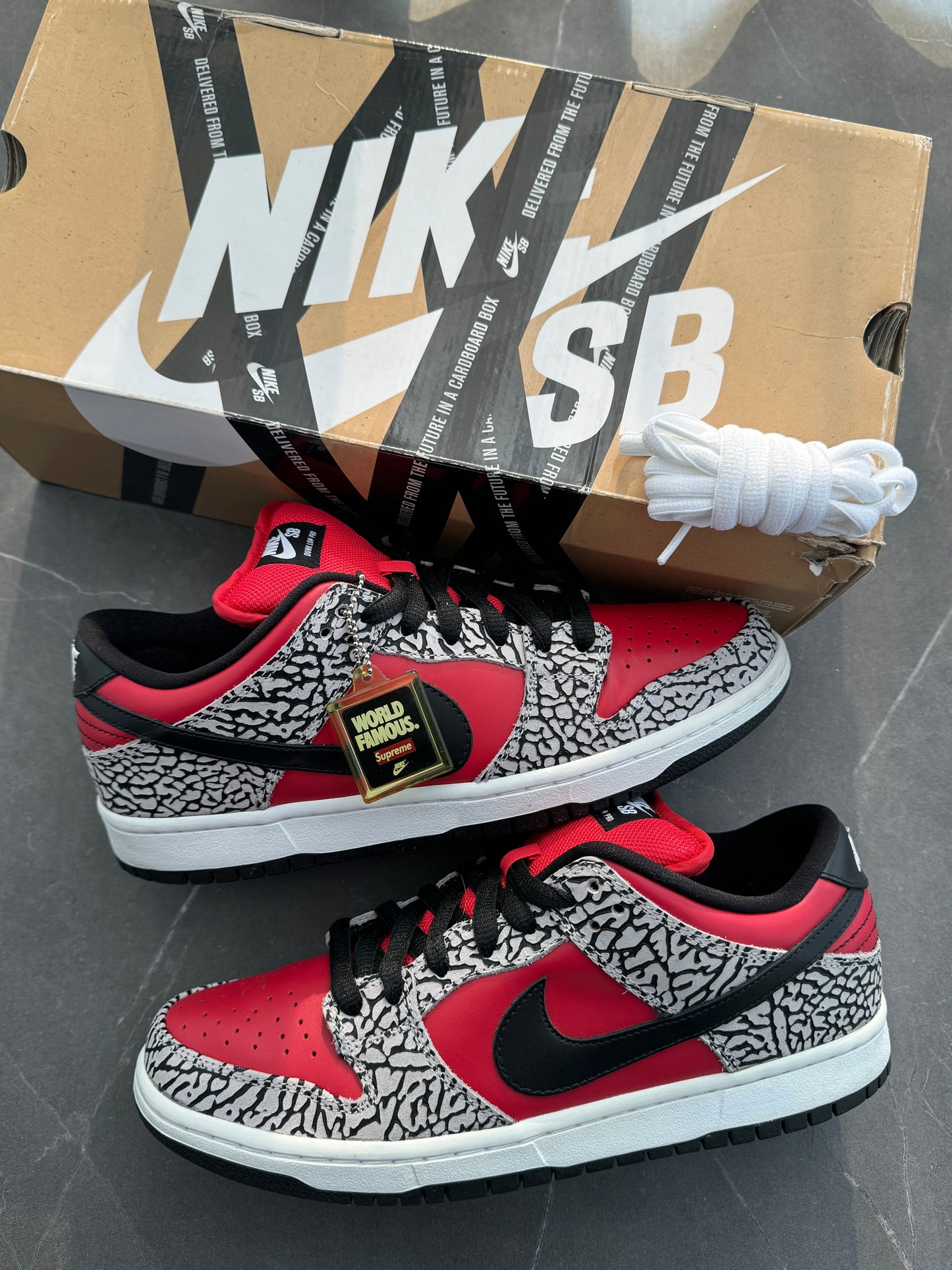 Dunk Low Premium SB Supreme Red Cement US9