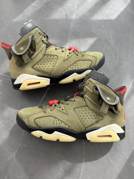 Air Jordan 6 Travis Scott Olive US9.5