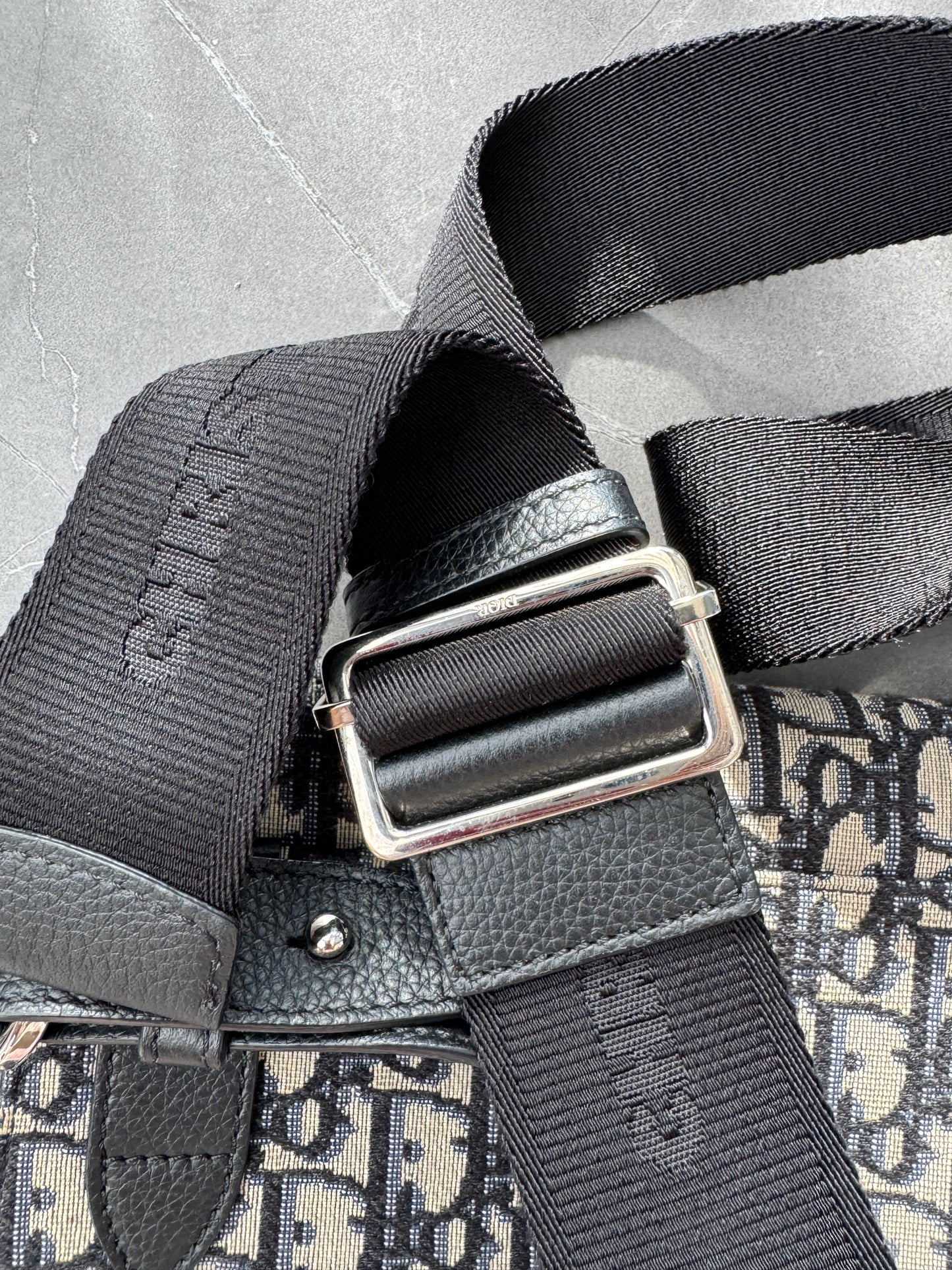 Dior Oblique Saddle Bag Black