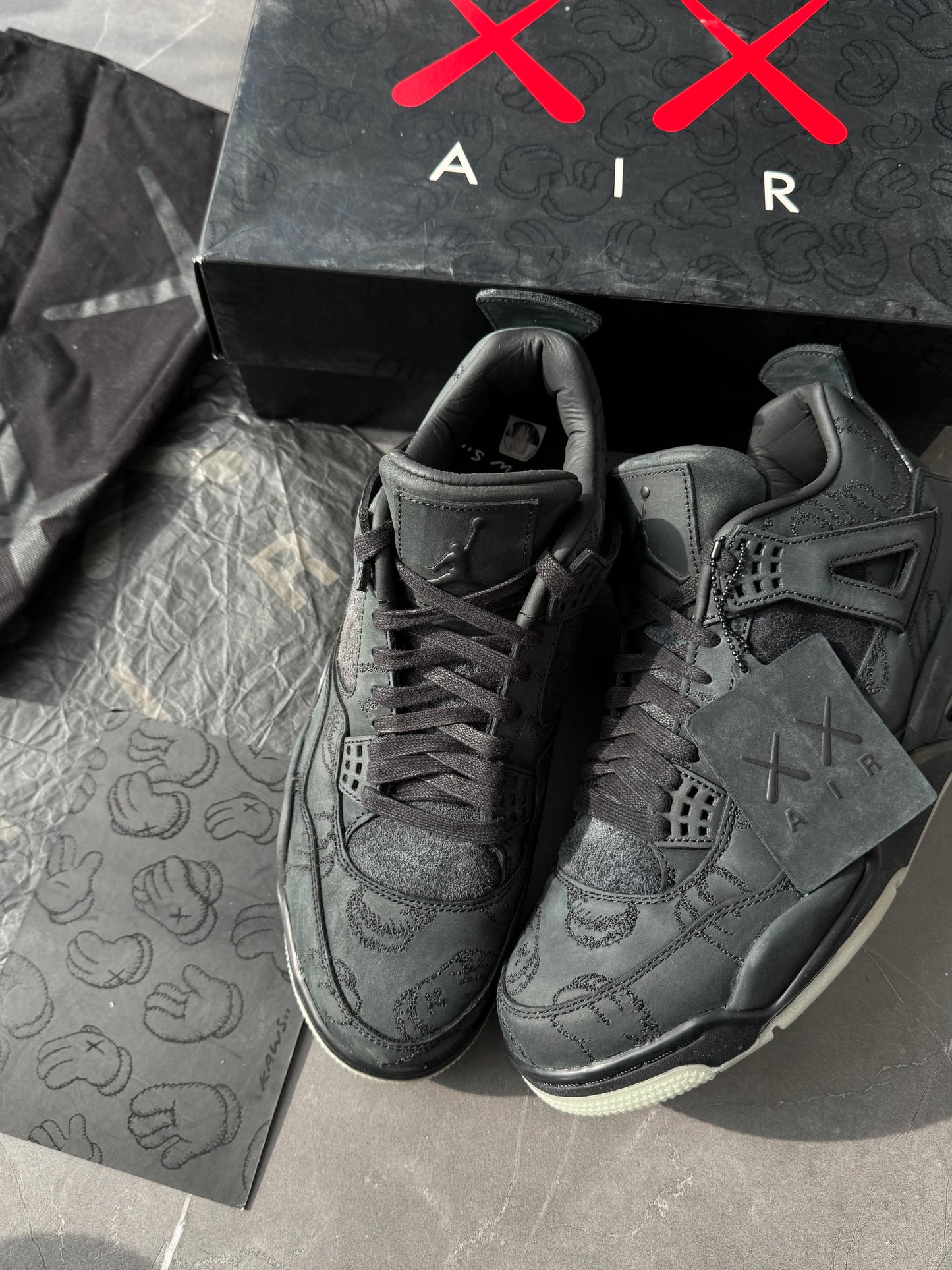 Air Jordan 4 Kaws Black US10