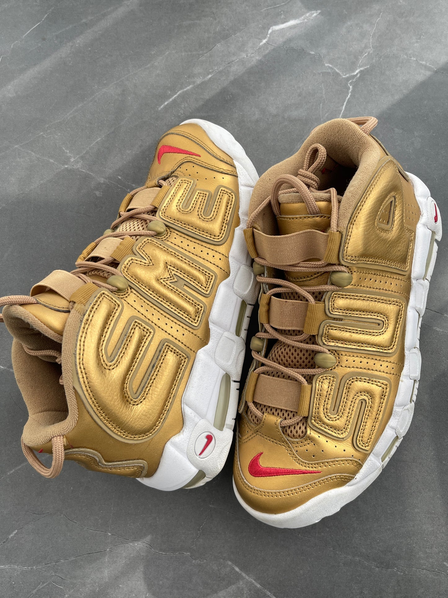 Nike Air More Uptempo Supreme Suptempo Gold US8