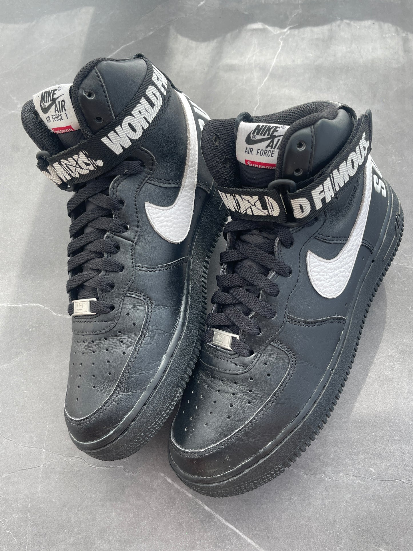 Air Force 1 High Supreme World Famous Black US8