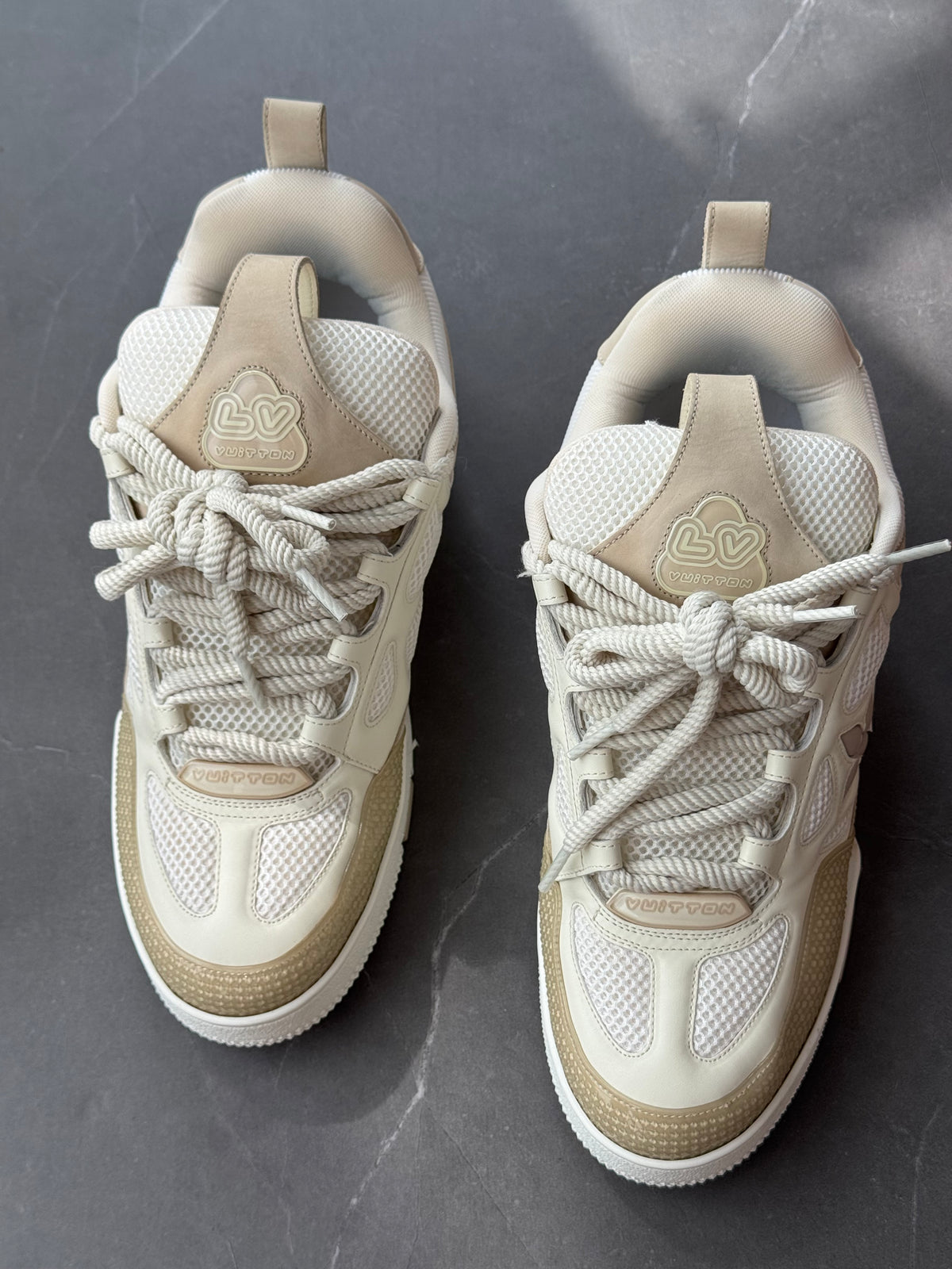 Louis Vuitton Skate Sneaker Beige White
