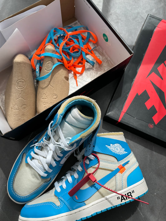 Air Jordan 1 High Off-White University Blue US9.5