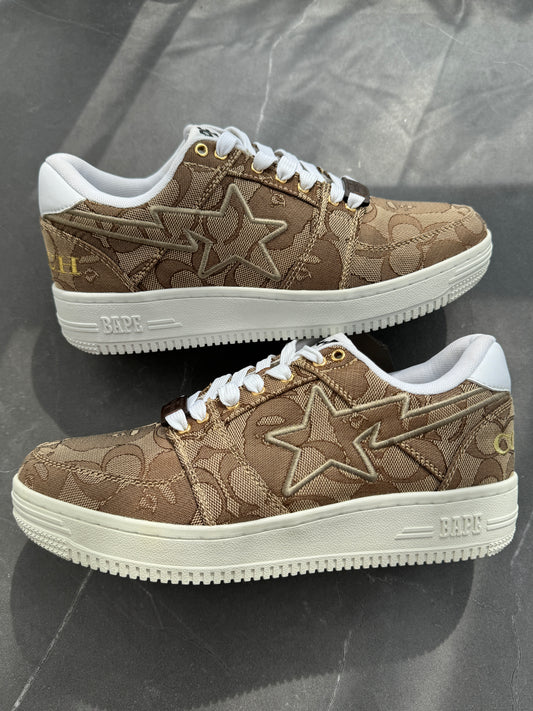 A Bathing Ape Bape Sta Low Coach Beige