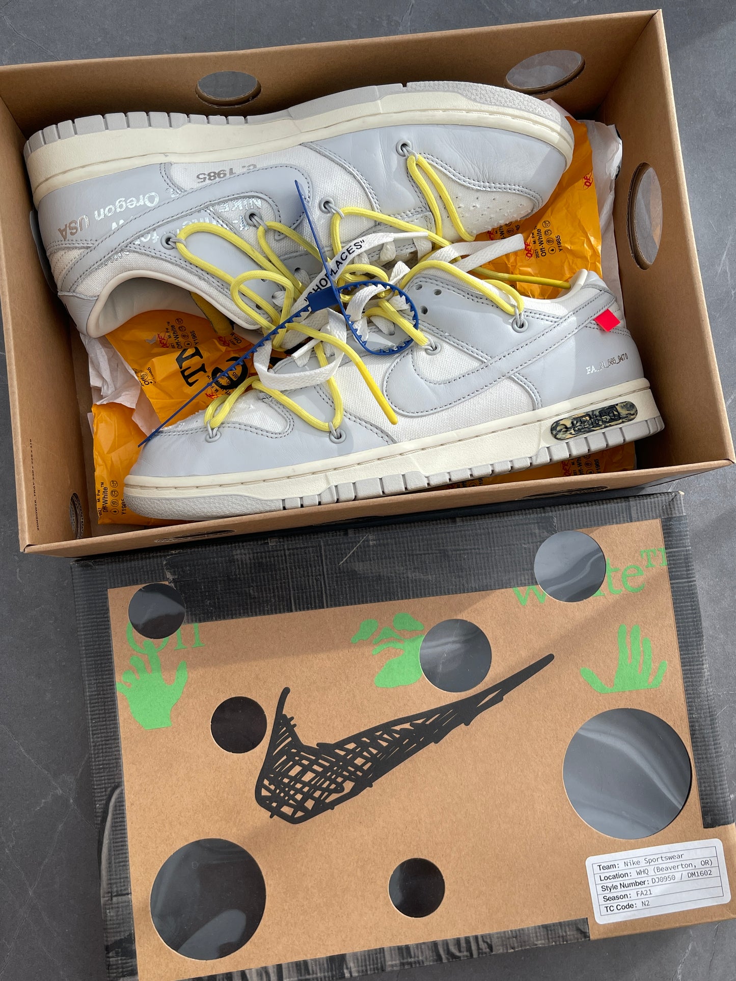 Dunk Low Off-White Lot27 US9.5