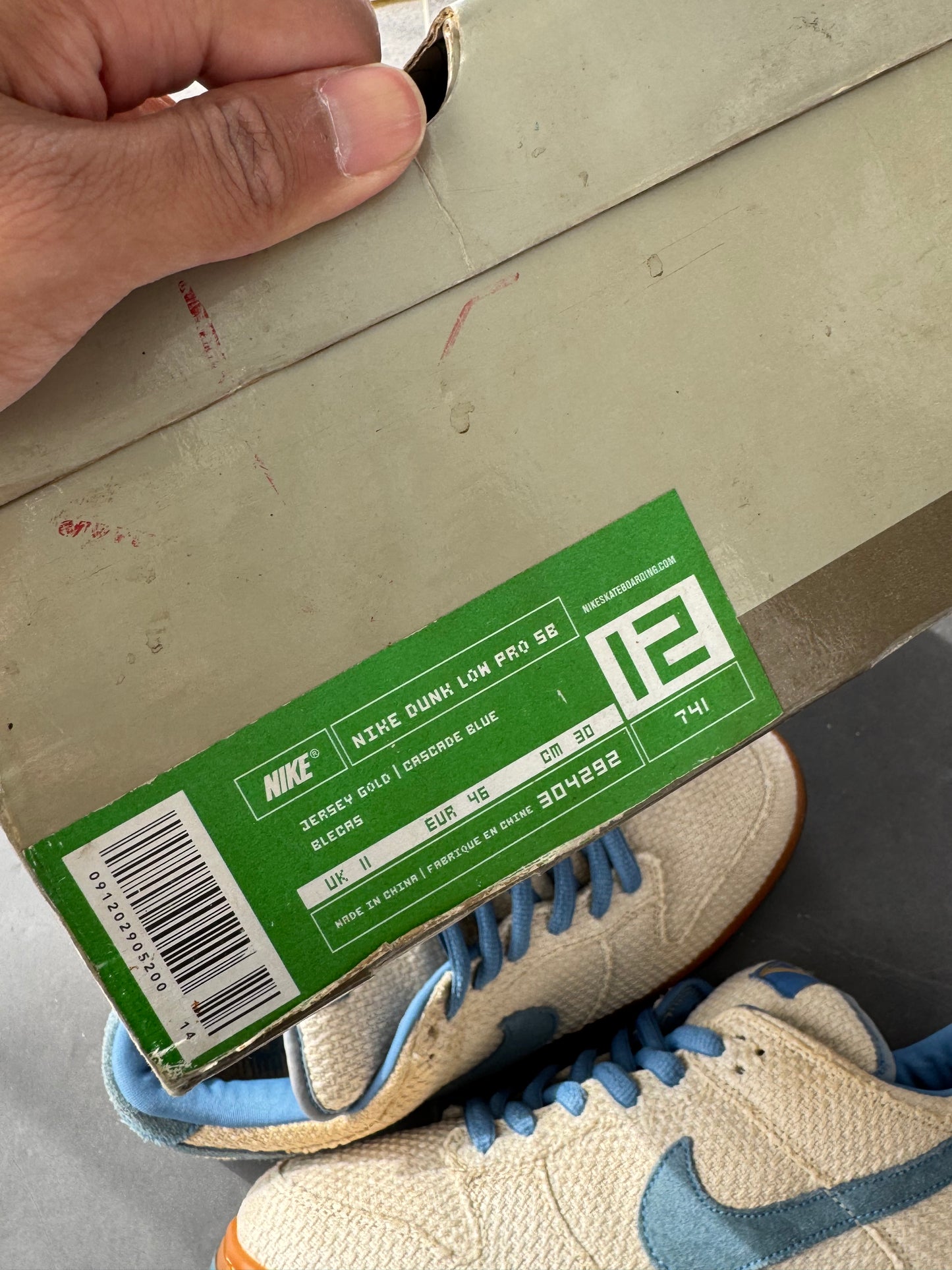 Dunk Low Pro SB Cascade Blue Hemp 2003 US12