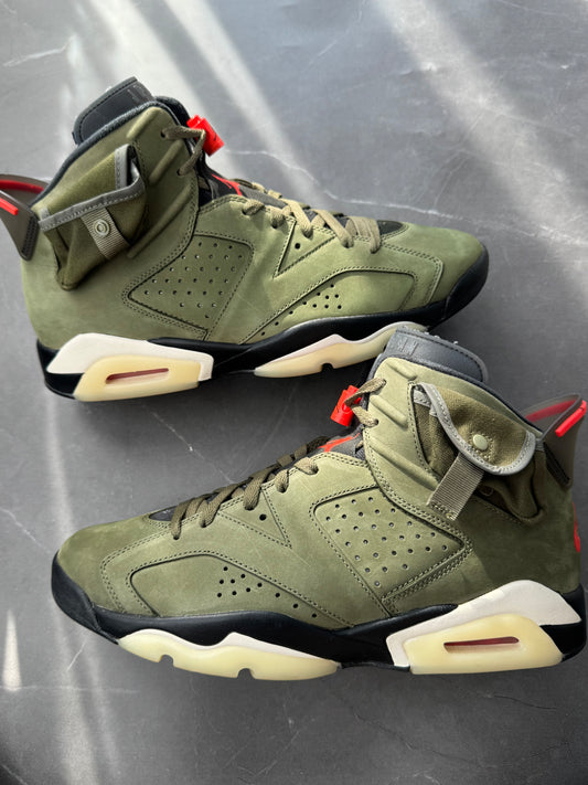 Air Jordan 6 Travis Scott Olive US11